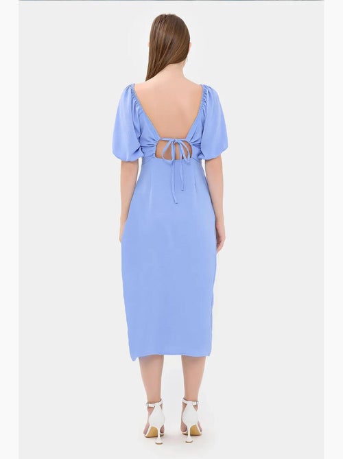 Abito midi con scollo a cuore e spacco laterale hiccup - Kiabi