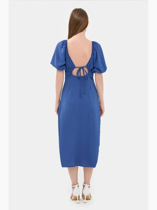 Abito midi con scollo a cuore e spacco laterale hiccup - Kiabi Abito midi con scollo a cuore e spacco laterale hiccup - Kiabi