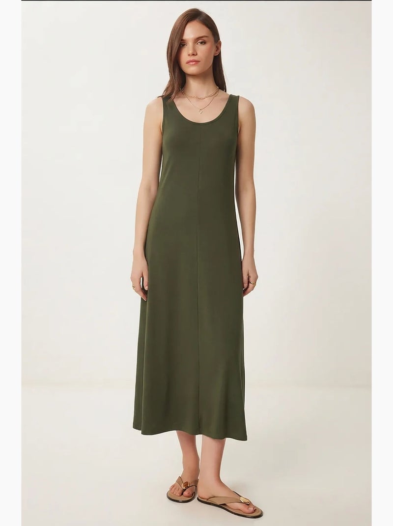 Abito midi con scollo a u istanbul Cachi - Kiabi