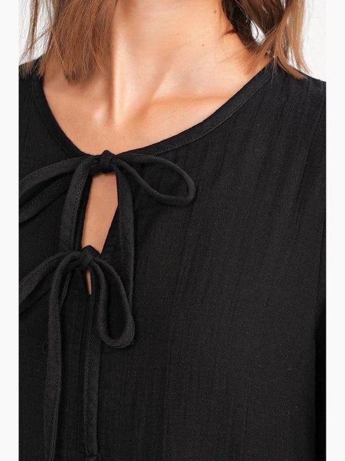 Abito midi con scollo a v e chiusura con laccetto mixray - Kiabi Abito midi con scollo a v e chiusura con laccetto mixray - Kiabi