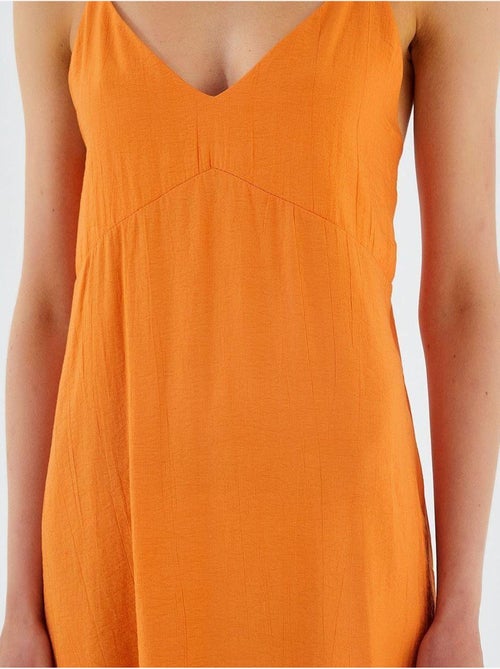 Abito midi con scollo a v e spacco mixray - Kiabi