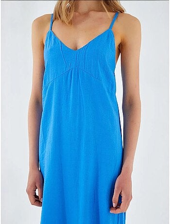 Abito midi con scollo a v e spacco mixray