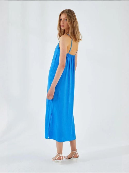 Abito midi con scollo a v e spacco mixray - Kiabi