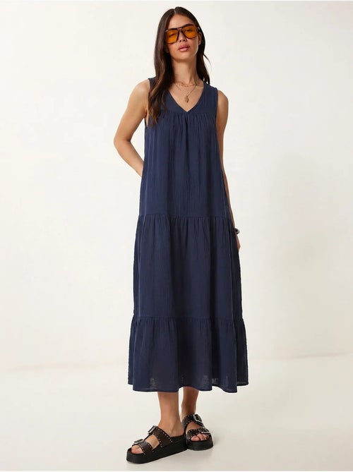 Abito midi con scollo a v e volant istanbul - Kiabi Abito midi con scollo a v e volant istanbul - Kiabi