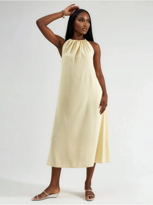 Abito midi con scollo all’americana busem - Kiabi Abito midi con scollo all’americana busem - Kiabi