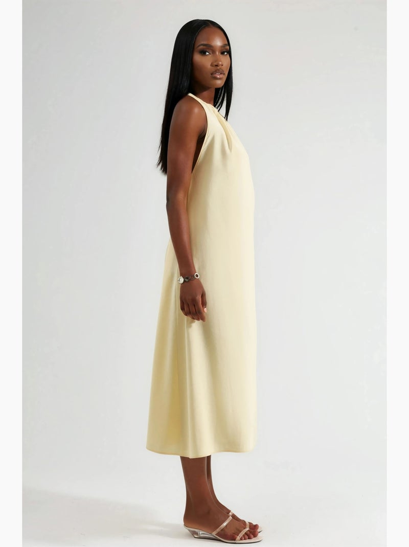 Abito midi con scollo all’americana busem Giallo limone - Kiabi