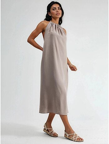 Abito midi con scollo all’americana busem