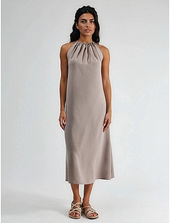 Abito midi con scollo all’americana busem