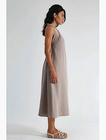 Abito midi con scollo all’americana busem