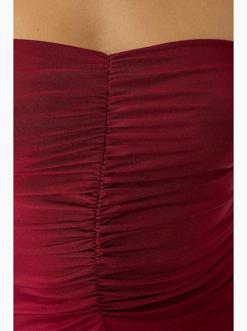 Abito midi con spalle scoperte hiccup Rosso - Kiabi