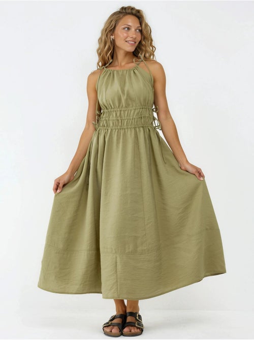 Abito midi con spalline arricciate busem - Kiabi