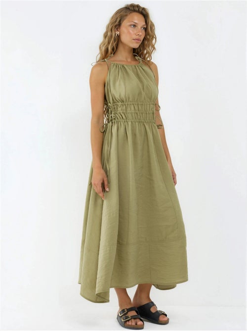 Abito midi con spalline arricciate busem - Kiabi