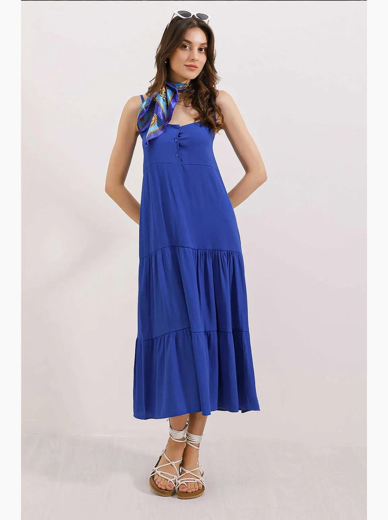 Abito midi con spalline bdart Blu elettrico - Kiabi