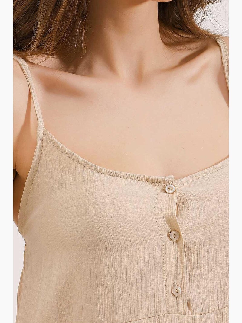 Abito midi con spalline bdart Crema - Kiabi