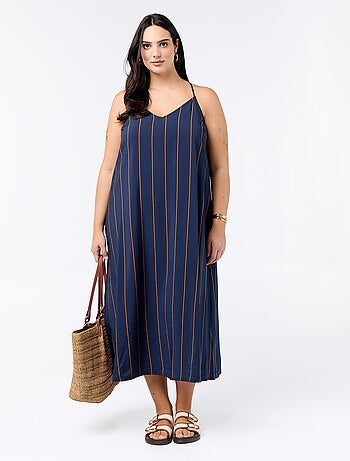 Abito midi con spalline regolabili