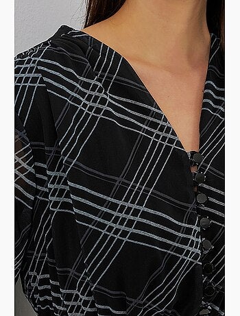 Abito midi con stampa leopardata e scollo a v bdart