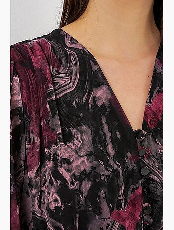 Abito midi con stampa leopardata e scollo a v bdart