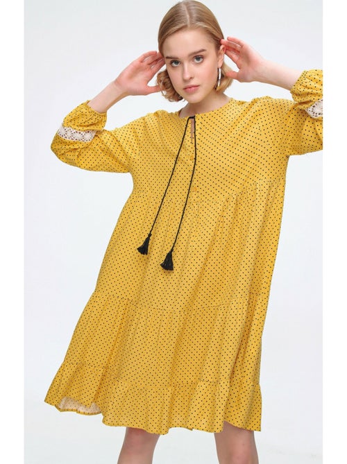 Abito midi con volant - Kiabi