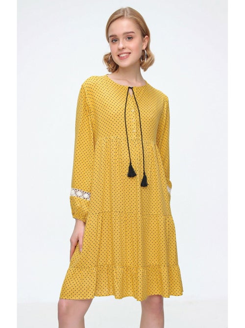 Abito midi con volant - Kiabi