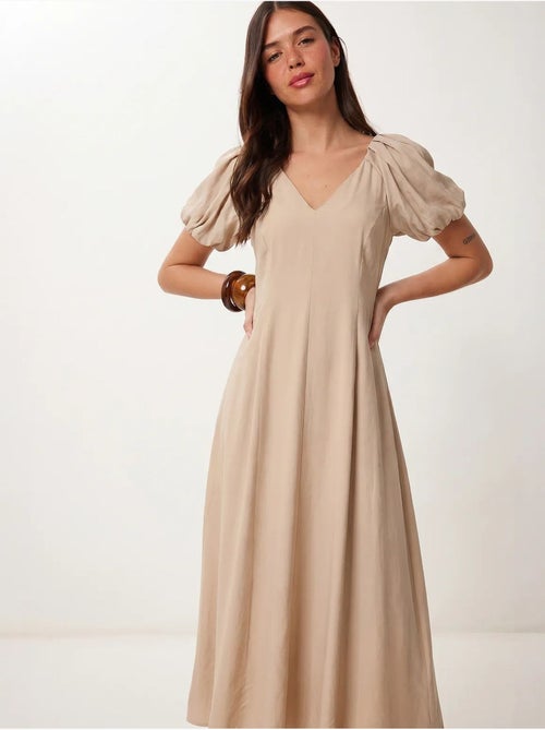 Abito midi da donna a linea a con scollo a v istanbul - Kiabi Abito midi da donna a linea a con scollo a v istanbul - Kiabi