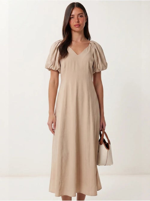 Abito midi da donna a linea a con scollo a v istanbul - Kiabi Abito midi da donna a linea a con scollo a v istanbul - Kiabi