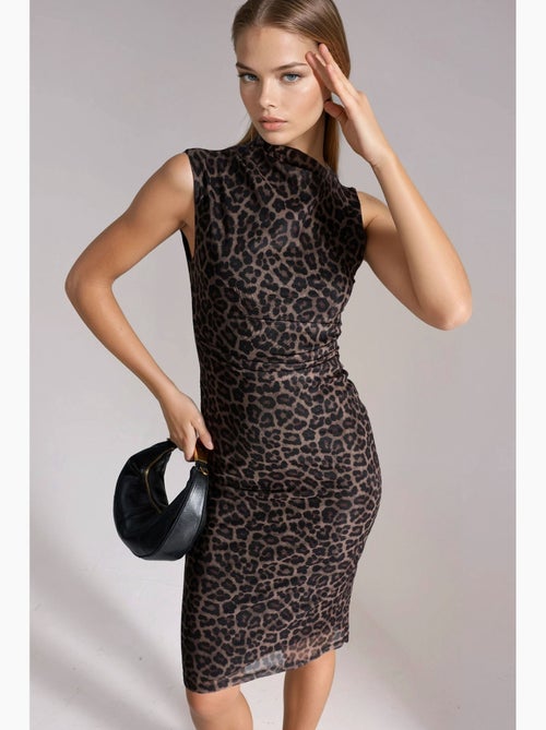 Abito midi drappeggiato con fantasia hiccup - Kiabi