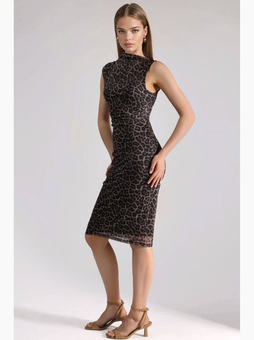 Abito midi drappeggiato con fantasia hiccup - Kiabi