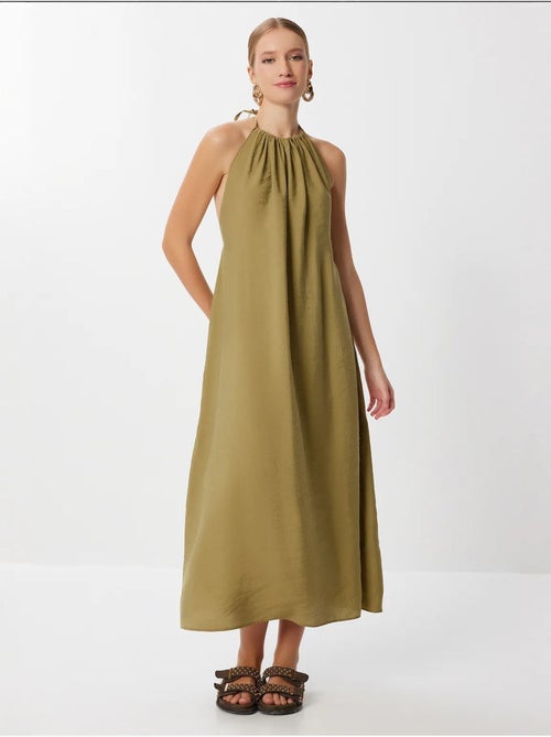 Abito midi drappeggiato con scollo all'americana istanbul - Kiabi Abito midi drappeggiato con scollo all'americana istanbul - Kiabi