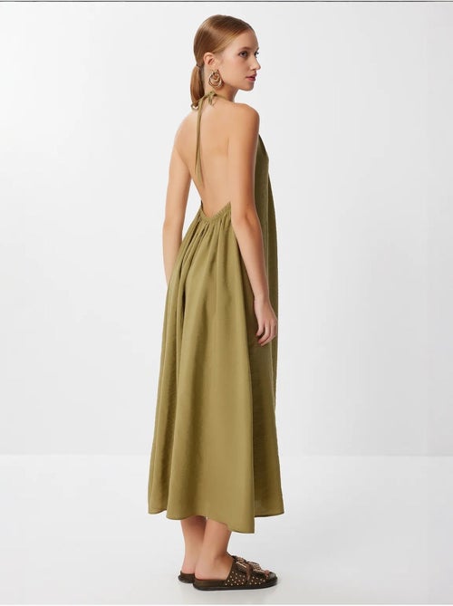 Abito midi drappeggiato con scollo all'americana istanbul - Kiabi Abito midi drappeggiato con scollo all'americana istanbul - Kiabi