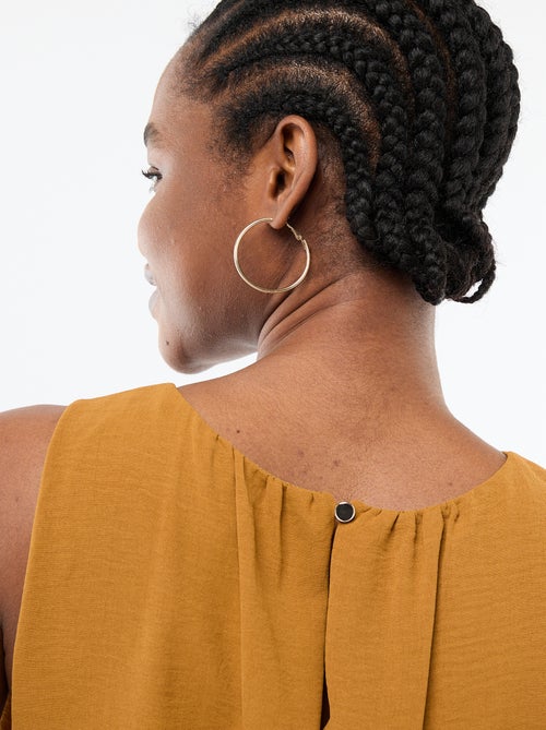 Abito midi effetto drappeggio senza maniche - Kiabi