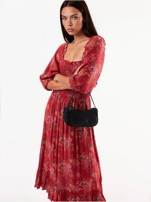 Abito midi floreale con colletto quadrato busem - Kiabi Abito midi floreale con colletto quadrato busem - Kiabi