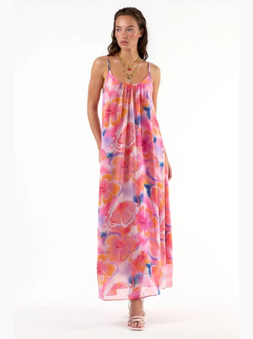 Abito midi floreale con scollo a u busem - Kiabi Abito midi floreale con scollo a u busem - Kiabi