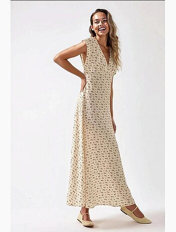 Abito midi floreale con scollo a v hiccup