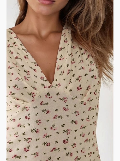 Abito midi floreale con scollo a v hiccup - Kiabi