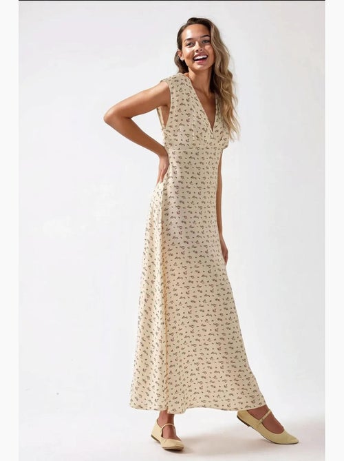 Abito midi floreale con scollo a v hiccup - Kiabi
