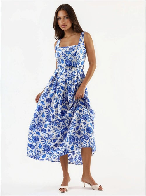 Abito midi floreale con scollo quadrato busem - Kiabi Abito midi floreale con scollo quadrato busem - Kiabi