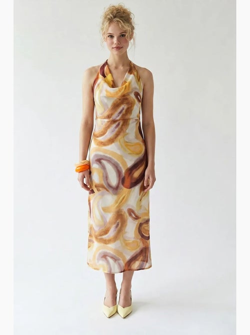 Abito midi in chiffon astratto mixray - Kiabi
