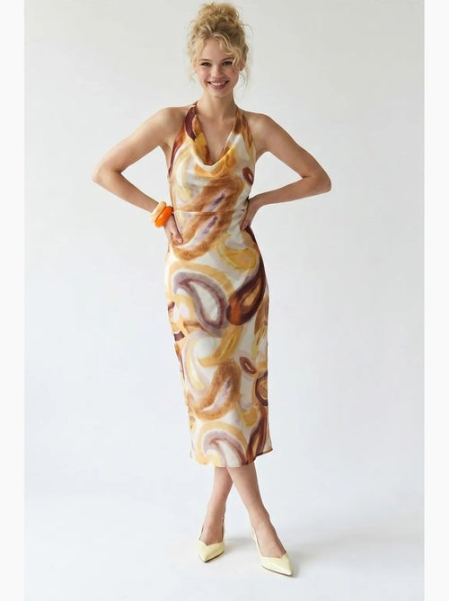 Abito midi in chiffon astratto mixray - Kiabi