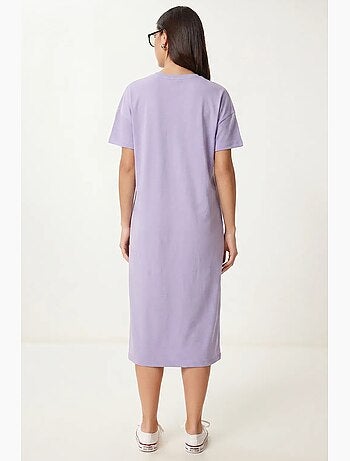 Abito midi in cotone stile t-shirt con scollo a girocollo istanbul