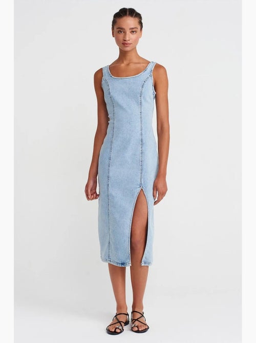 Abito midi in denim aderente dilvin - Kiabi Abito midi in denim aderente dilvin - Kiabi
