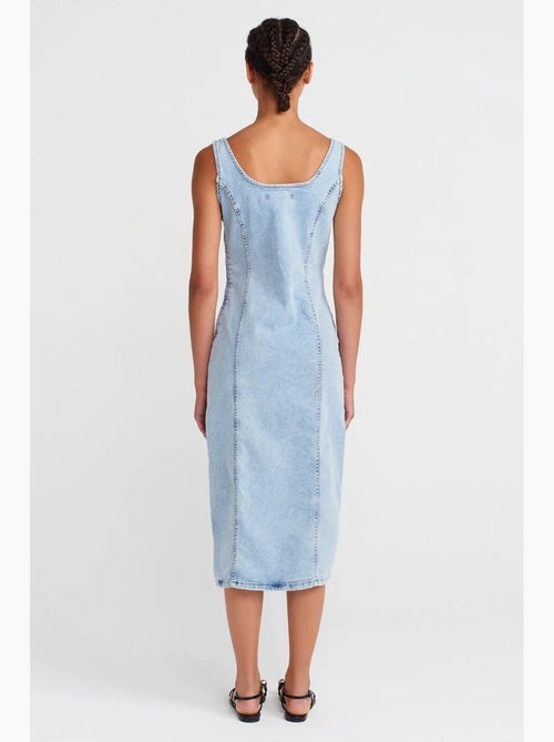 Abito midi in denim aderente dilvin - Kiabi Abito midi in denim aderente dilvin - Kiabi