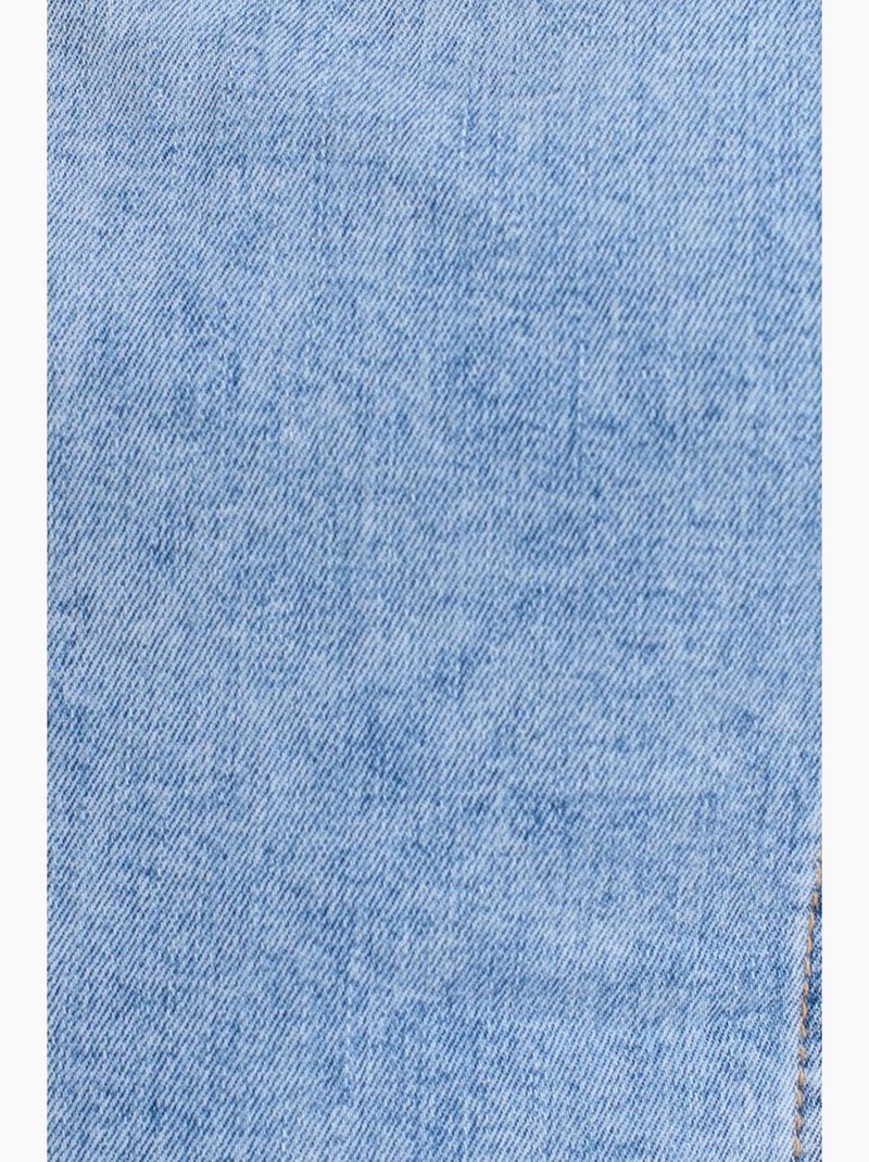 Abito midi in denim aderente scollo quadrato dilvin Blu chiaro - Kiabi