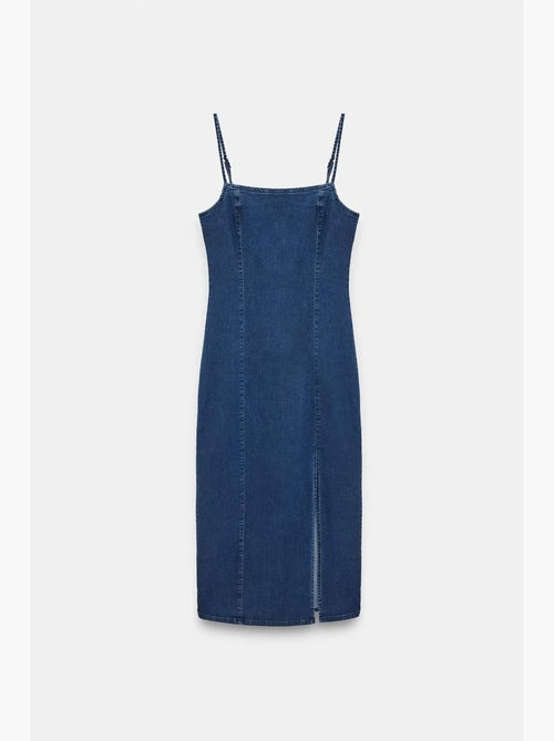 Abito midi in denim aderente senza maniche dilvin - Kiabi Abito midi in denim aderente senza maniche dilvin - Kiabi