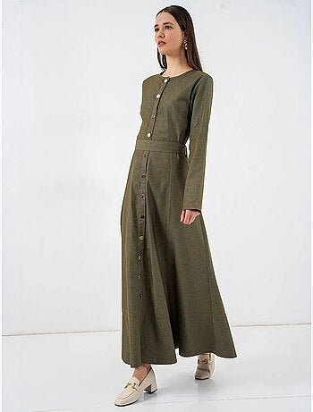 Abito midi in denim con cintura bdart