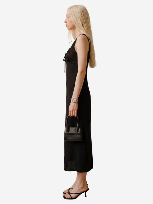 Abito midi in lino con dettaglio a laccetto my fashion - Kiabi