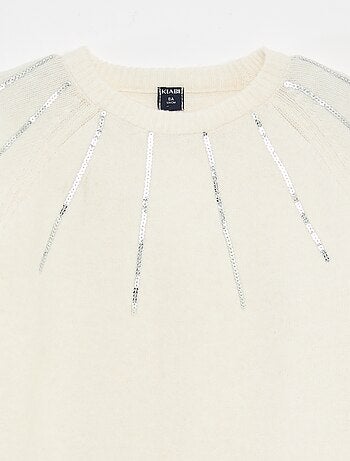 Abito midi in maglia con paillettes