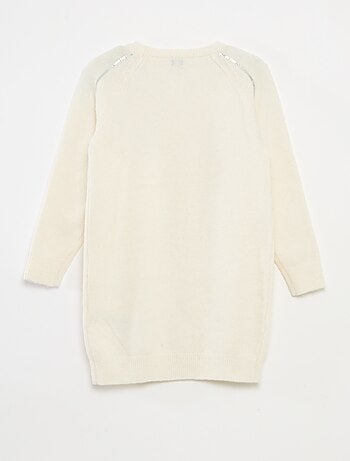 Abito midi in maglia con paillettes