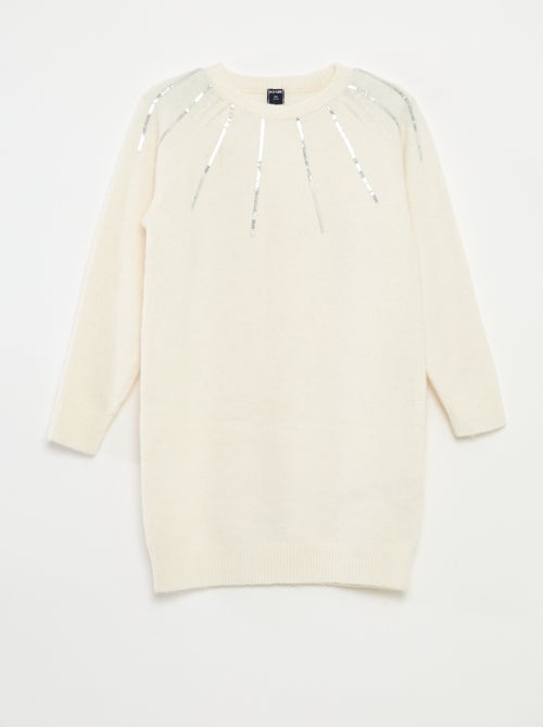 Abito midi in maglia con paillettes - Kiabi