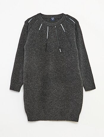 Abito midi in maglia con paillettes