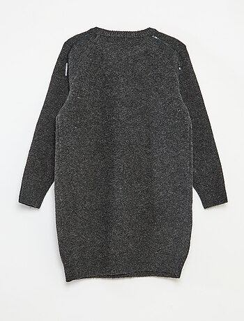 Abito midi in maglia con paillettes